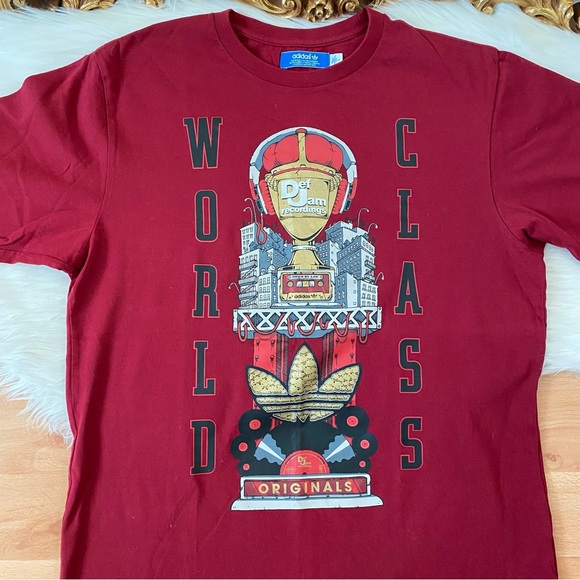 adidas | Shirts | Adidas Def Jam Recordings Down By Law Dj World Class Tee Graphic Trefoil 